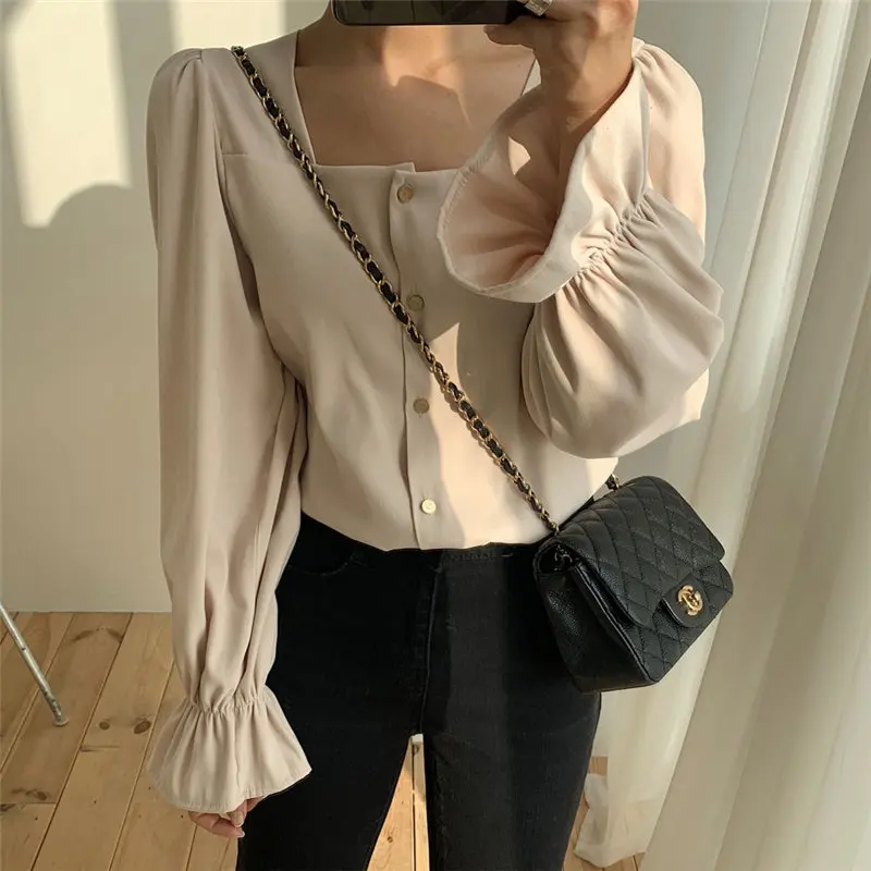 Женская рубашка с квадратным вырезом, элегантная Однотонная рубашка свободного покроя с тонкими расклешенными рукавами, элегантная повсед...
Женская рубашка с квадратным вырезом, элегантная Однотонная рубашка свободного покроя с тонкими расклешенными рукавами, элегантная повсед...