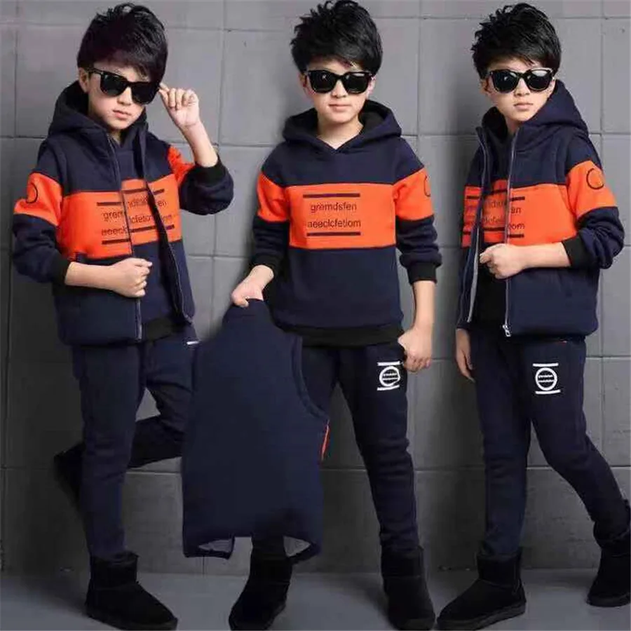 Sports Suit For Boys girls Clothing letter Kids Vest + Hoodies and Pants Tracksuit For Kids warm Clothing Sport 3ps Suit
Sports Suit For Boys girls Clothing letter Kids Vest + Hoodies and Pants Tracksuit For Kids warm Clothing Sport 3ps Suit