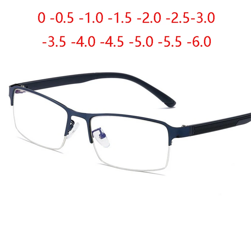 Ultralight Business Half-frame Nearsighted Spectacle Finished Men Clear Lens Prescription Eyeglasses 0 -0.5 -1.0 -1.5 To -6.0
Ultralight Business Half-frame Nearsighted Spectacle Finished Men Clear Lens Prescription Eyeglasses 0 -0.5 -1.0 -1.5 To -6.0