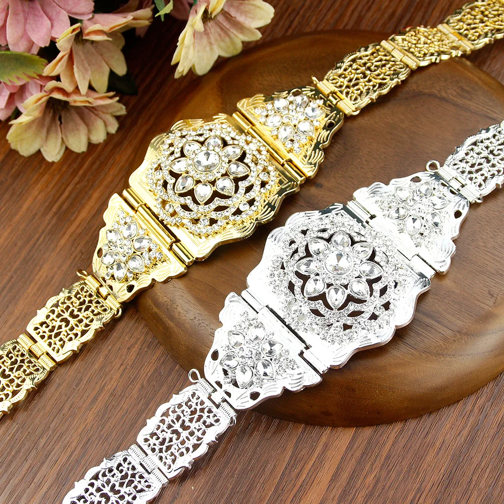 Neovisson Gold Silver Color Algeria Morocco Crystal Belt For Women Sunflower Caftan Belt Wedding Jewelry Arab Bridal Bijoux
Neovisson Gold Silver Color Algeria Morocco Crystal Belt For Women Sunflower Caftan Belt Wedding Jewelry Arab Bridal Bijoux