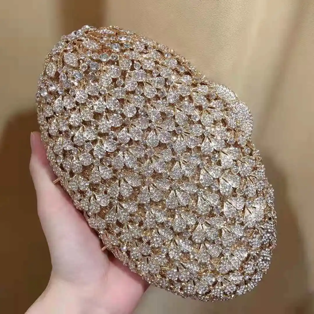 XIYUAN Gold Color Crystal Clutch Purses For Women Formal Evening Party Wedding Rhinestones Handbags Bridal Flower Clutch Bags
XIYUAN Gold Color Crystal Clutch Purses For Women Formal Evening Party Wedding Rhinestones Handbags Bridal Flower Clutch Bags