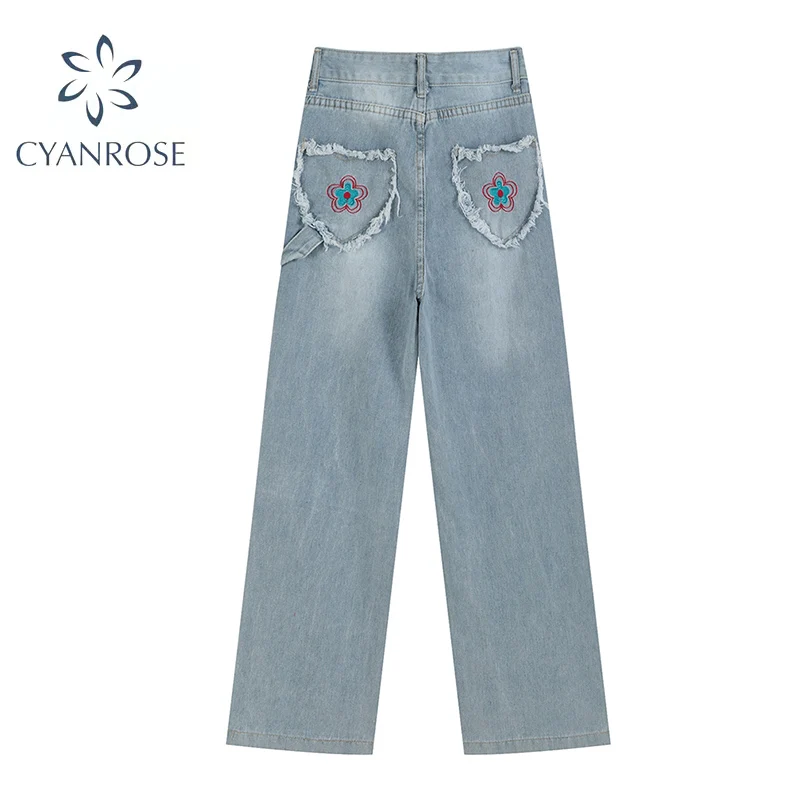 2021 New Women Jeans Straight Leg Korean High Waist Embroidery Loose Pant Autumn Winter Denim Pant Casual Washed Cowboy Trousers
2021 New Women Jeans Straight Leg Korean High Waist Embroidery Loose Pant Autumn Winter Denim Pant Casual Washed Cowboy Trousers