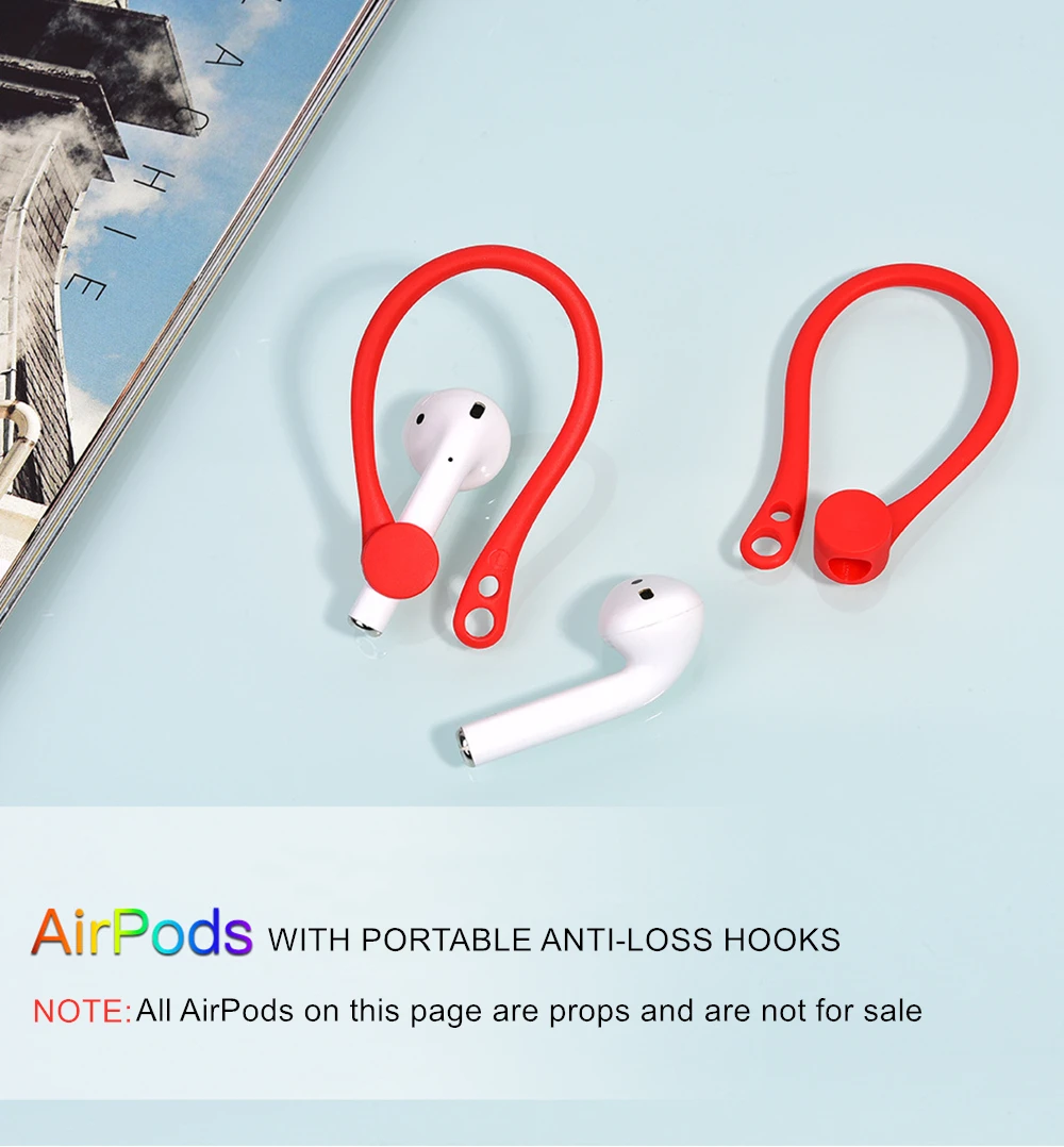 Силиконовые портативные крючки для наушников 1 пара анти потери AirPods наушники