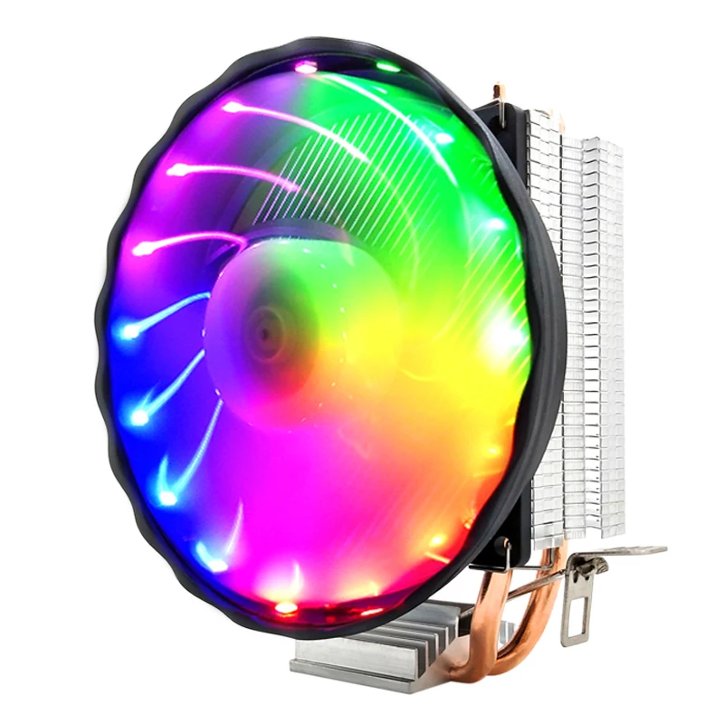 

SNOWMAN 2 Heat Pipes CPU Cooler RGB 120mm PWM 4Pin i5 PC quiet for Intel LGA 775 1150 1151 1155 1366 AMD AM2 AM3 CPU Cooling Fan