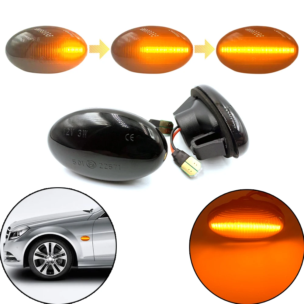 2pcs Dynamic LED Car Side Marker Lights Turn Indicator Blinker Lamp Signal For Mercedes Benz Smart W450 A-Class W415 Citan Vito
2pcs Dynamic LED Car Side Marker Lights Turn Indicator Blinker Lamp Signal For Mercedes Benz Smart W450 A-Class W415 Citan Vito