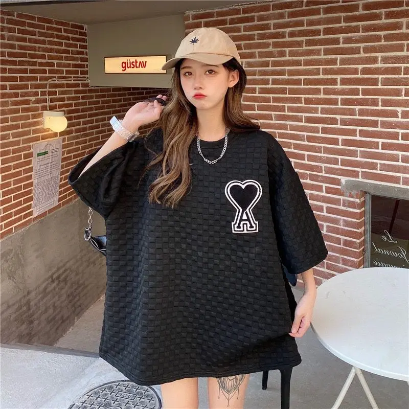 2021 Summer new AMI Alexandre matiussi short dress new loose mid length short sleeved t shirt group women
2021 Summer new AMI Alexandre matiussi short dress new loose mid length short sleeved t shirt group women