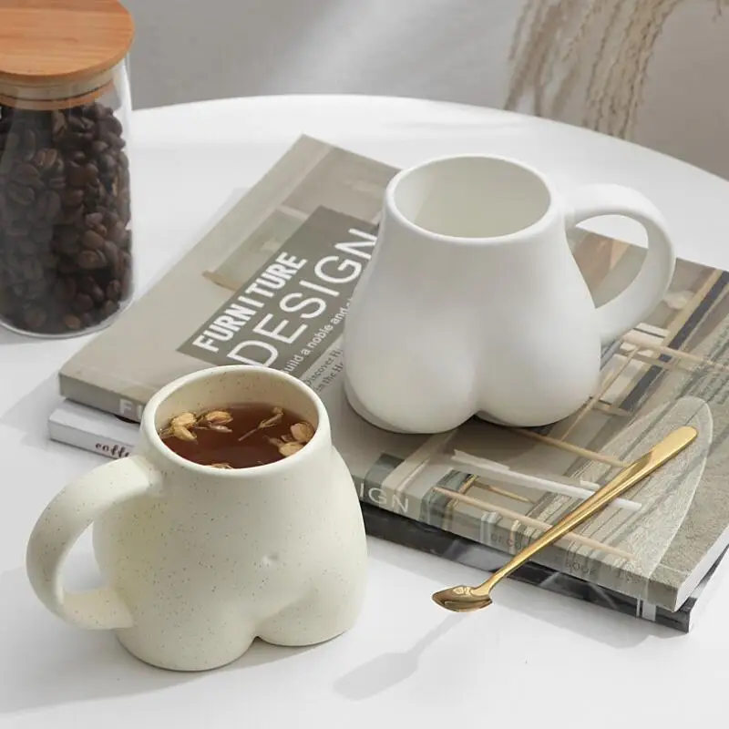 

Креативные керамические кофейные кружки в скандинавском стиле 3D в форме попа, персонализированные кружки 330 мл для молока, пива, пара чашек, питьевая посуда для напитков, рождественский подарок