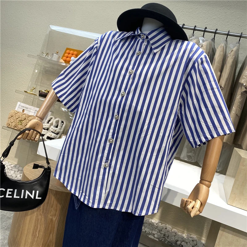 Blouses Et Chemises Blusas Mujer De Moda 2021 Summer Fashionable Elegant Vertical Pearl Loose Shirt Female Short Sleeve Top
Blouses Et Chemises Blusas Mujer De Moda 2021 Summer Fashionable Elegant Vertical Pearl Loose Shirt Female Short Sleeve Top