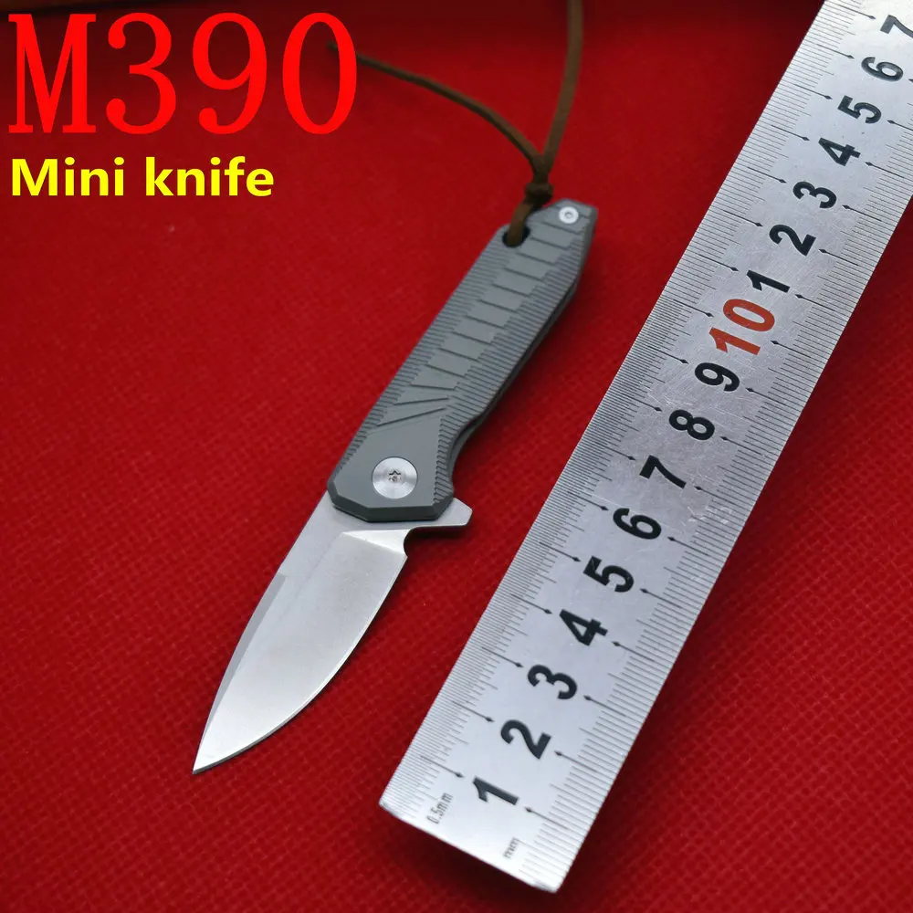 

Мини M390 стальной тактический складной нож высокая твердость TC4 Ручка Выживание острый открытый самооборона EDC карманный нож резак