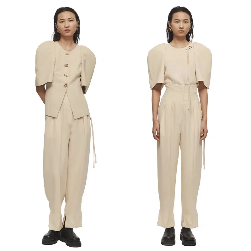 DEAT 2021 New Summer Fashion Women Clothes Round Neck Three Quarter Sleeves Pullover Drawstring Loose Top And Pants Set WS64112L
DEAT 2021 New Summer Fashion Women Clothes Round Neck Three Quarter Sleeves Pullover Drawstring Loose Top And Pants Set WS64112L