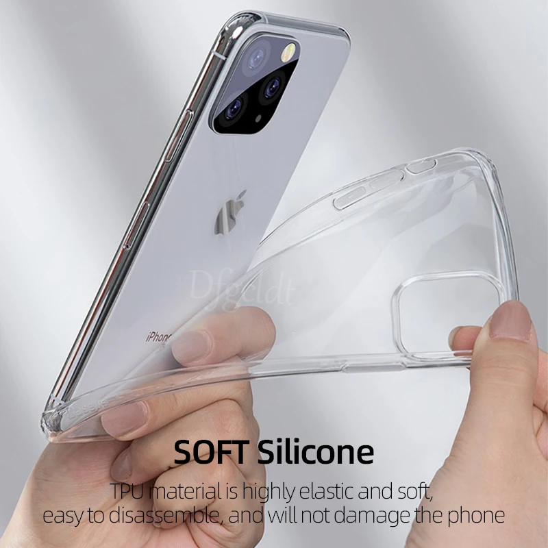 TPU Ultra Thin Clear Phone Case For iPhone 11 SE Case Silicone Soft Cover For iPhone 11 Pro XS Max X 8 7 6s Plus 12 XR Back Case
TPU Ultra Thin Clear Phone Case For iPhone 11 SE Case Silicone Soft Cover For iPhone 11 Pro XS Max X 8 7 6s Plus 12 XR Back Case