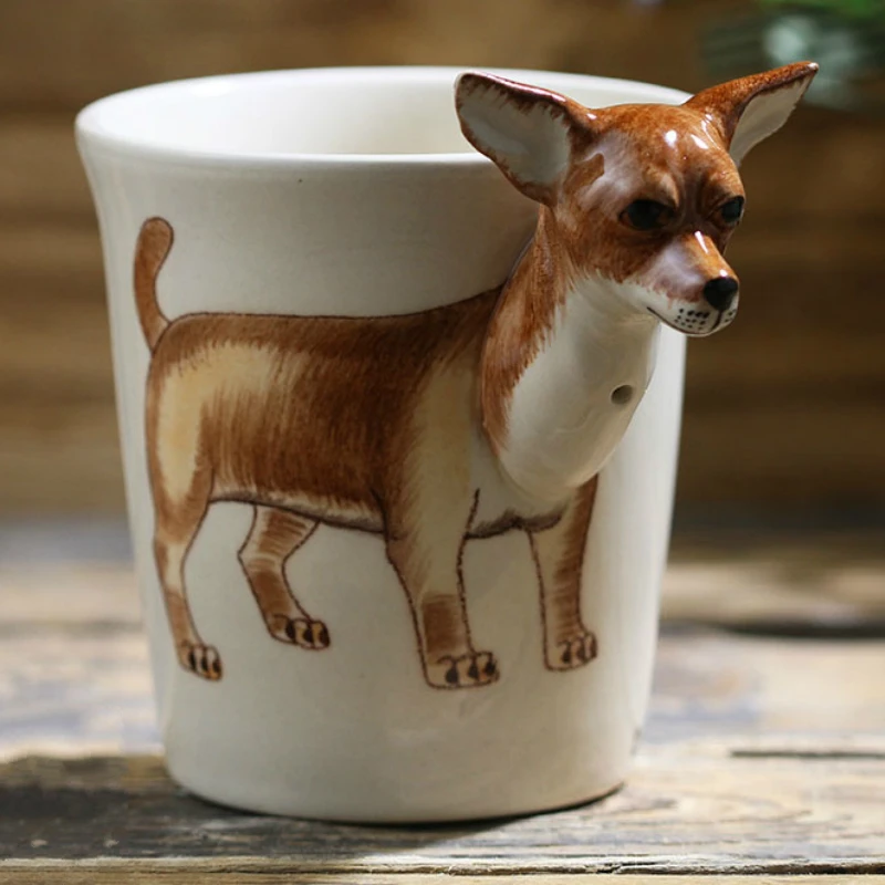 2020 new creative animal Chihuahua ceramic cup hand painted cartoon coffee cup creative gift cup with handle personalized gift
2020 new creative animal Chihuahua ceramic cup hand painted cartoon coffee cup creative gift cup with handle personalized gift
