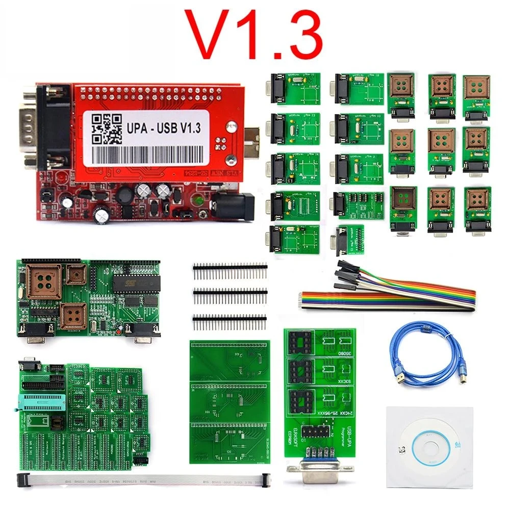 Новый USB-программатор UPA V1.3 с полными адаптерами основной блок UPA-USB 1 3 TMS NEC ECU