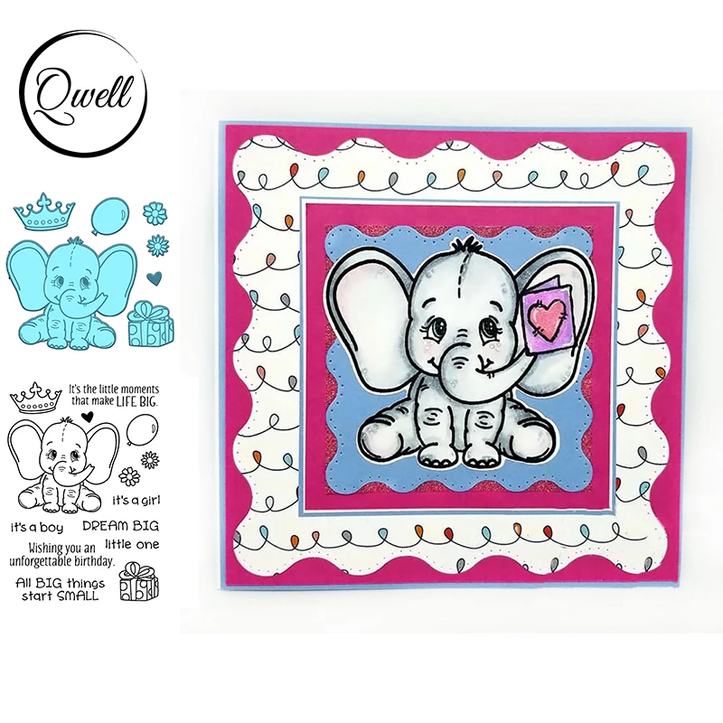 QWELL Metal Cutting Dies With Clear Stamps Elephant Crown Gift Box Balloon Word Sentences DIY Scrapbooking Paper Craft 2020 New
QWELL Metal Cutting Dies With Clear Stamps Elephant Crown Gift Box Balloon Word Sentences DIY Scrapbooking Paper Craft 2020 New