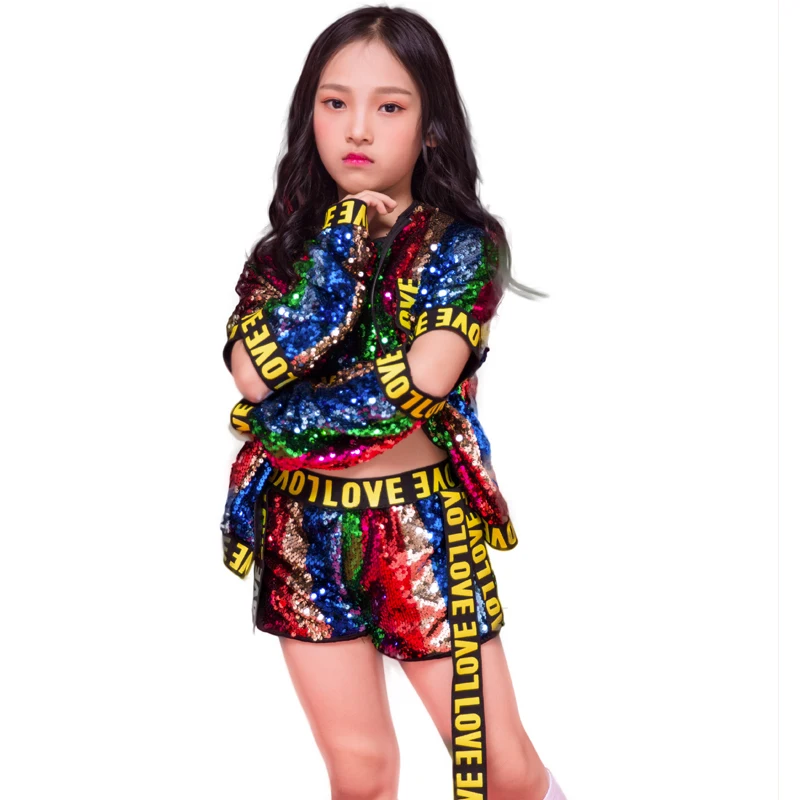 Jazz Dance Sequins Boys Girls Street Dance Hip Hop Costume For Kids Child Coat Vest Shorts 3pcs Catwalk Performance Clothes
Jazz Dance Sequins Boys Girls Street Dance Hip Hop Costume For Kids Child Coat Vest Shorts 3pcs Catwalk Performance Clothes