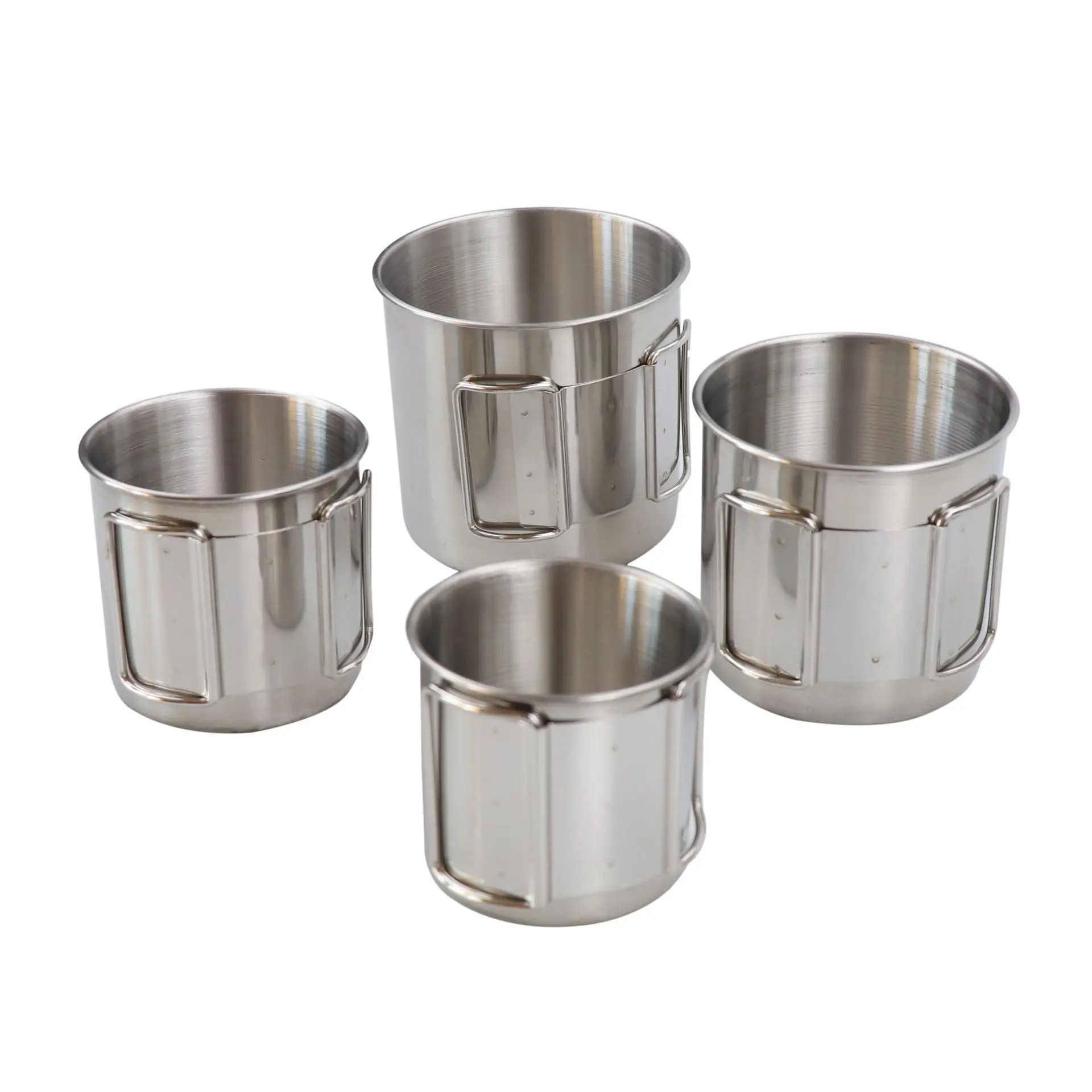 Outdoor Stainless Steel Cookware Cup Four-piece Set Camping Multipurpose Folding Coffee Cup Beer Mug Anti-scalding Handle
Outdoor Stainless Steel Cookware Cup Four-piece Set Camping Multipurpose Folding Coffee Cup Beer Mug Anti-scalding Handle