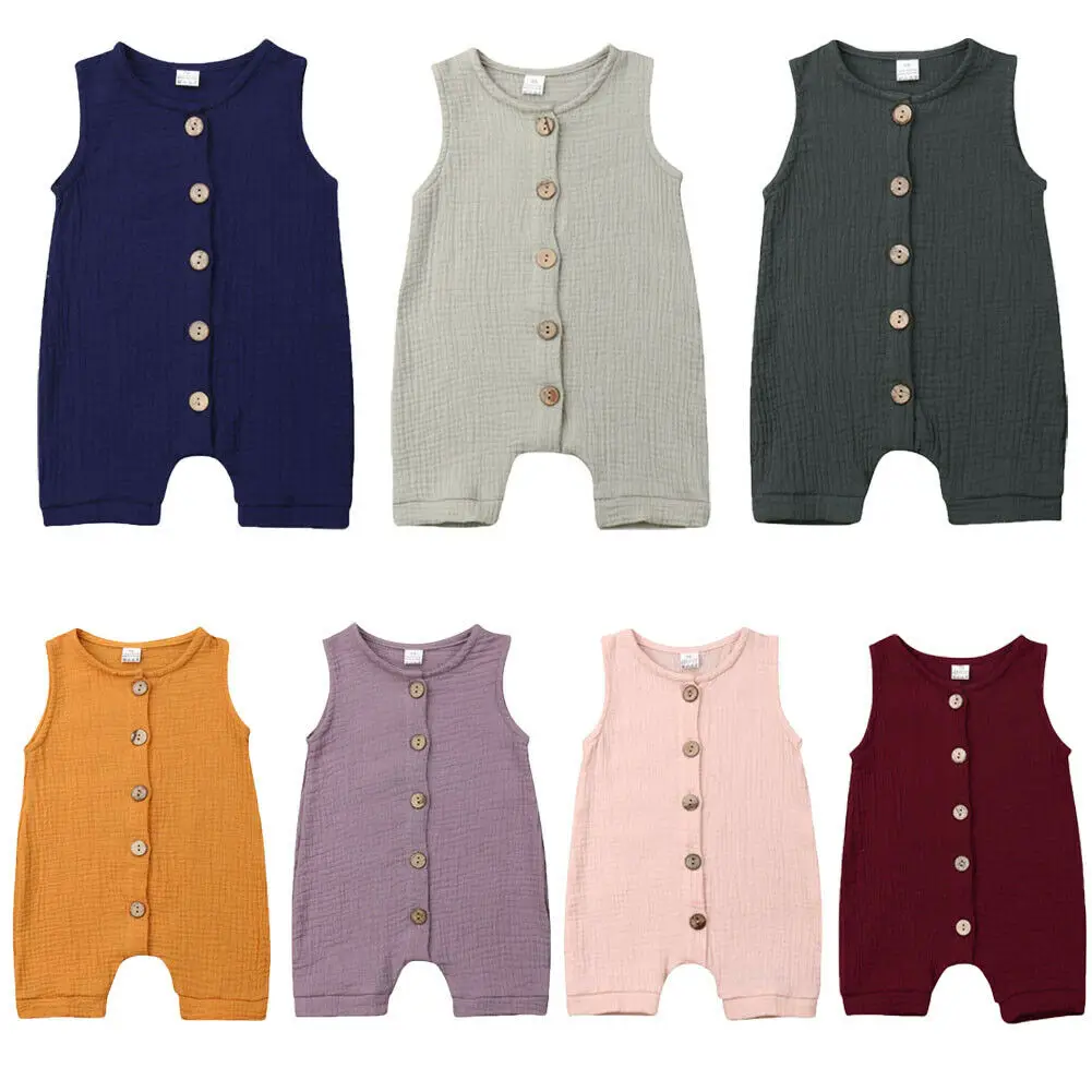 Pudcoco Fast Shipping Summer Newborn Baby Boy Girl Romper Solid Soft Cotton Jumpsuit Sleeveless Romper Outfit 
Pudcoco Fast Shipping Summer Newborn Baby Boy Girl Romper Solid Soft Cotton Jumpsuit Sleeveless Romper Outfit