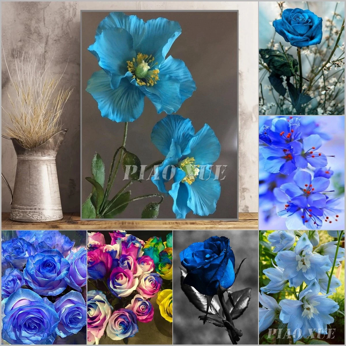 Diy Mosaic Diamond Painting Blue Flowers Rose Full Drills Cross Stitch Wall Decoration For Home
Diy Mosaic Diamond Painting Blue Flowers Rose Full Drills Cross Stitch Wall Decoration For Home