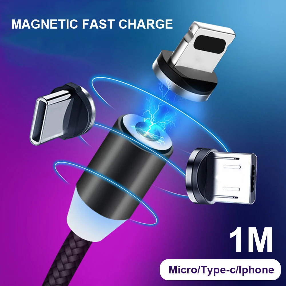 Магнитный кабель DIDIHOU 1 м Micro Usb type C быстрая зарядка Microusb type-C магнитное зарядное