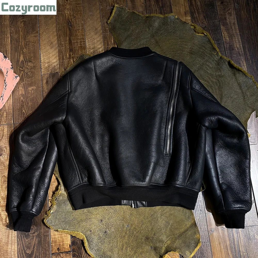 CD999 European US Size High Quality Super Warm Genuine Sheep Leather Coat Mens Big B3 Shearling Bomber Merino Fur Jacket
CD999 European US Size High Quality Super Warm Genuine Sheep Leather Coat Mens Big B3 Shearling Bomber Merino Fur Jacket