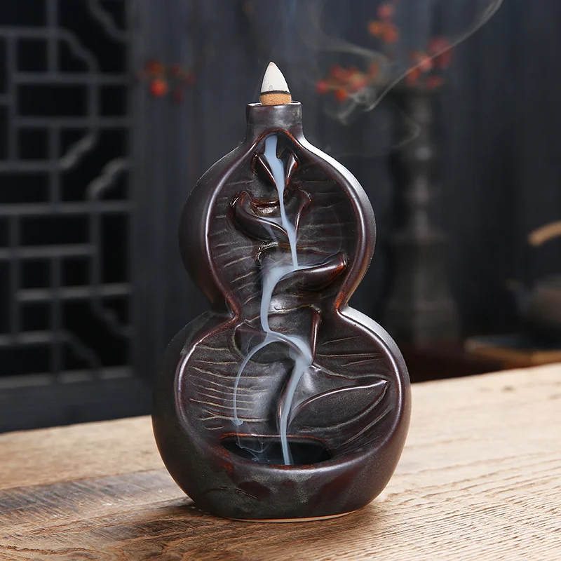 Censer Holder Incense Burner Ceramic Brass Backflow Smoke Back Flow Incense Burner Zen Arabic Bruleur Encens Home Decor AD50IB
Censer Holder Incense Burner Ceramic Brass Backflow Smoke Back Flow Incense Burner Zen Arabic Bruleur Encens Home Decor AD50IB