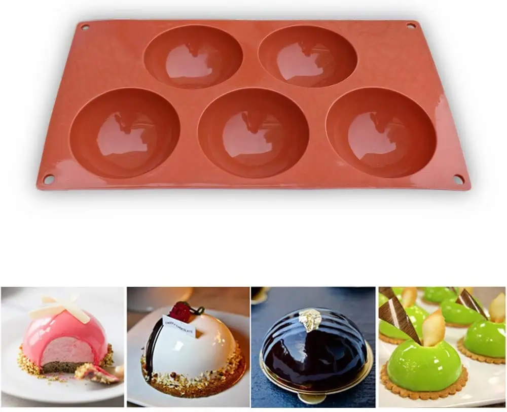 New Extra Large 5-cavity Semi Sphere Silicone Mold Baking Mold For Making Chocolate Cake Jelly Dome Mousse
New Extra Large 5-cavity Semi Sphere Silicone Mold Baking Mold For Making Chocolate Cake Jelly Dome Mousse