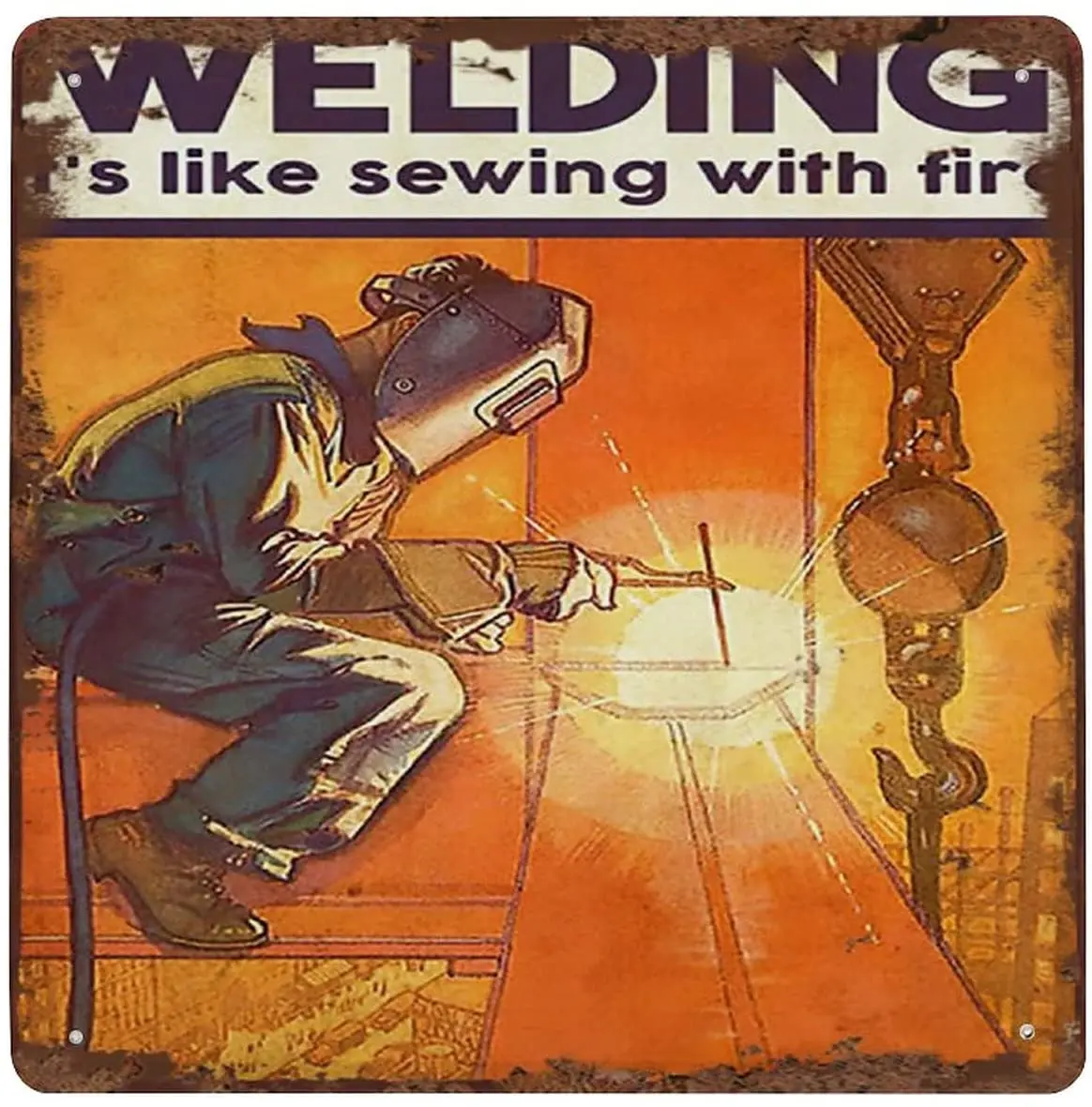 Welder Sewing with Fire Vintage Tin Sign Proud Welder Home Decor Gift for Men Family Friend On Birthday Xmas Plaque Vintage Tin
Welder Sewing with Fire Vintage Tin Sign Proud Welder Home Decor Gift for Men Family Friend On Birthday Xmas Plaque Vintage Tin
