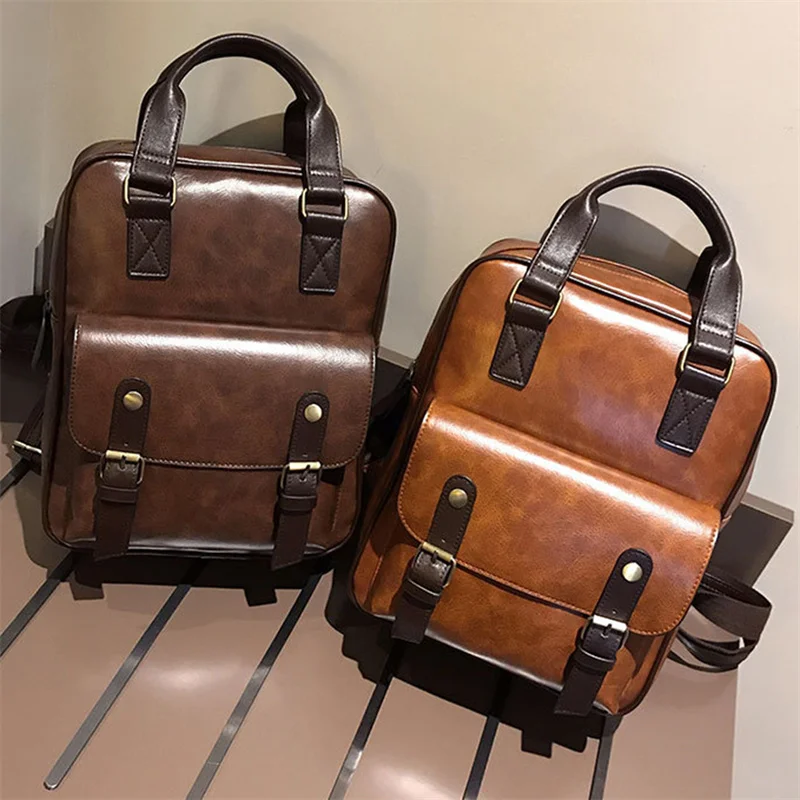 Women Anti Theft Backpacks Students Brown School Bags For Teenage Girls Waterproof Vintage Laptop Leather Big Travel Backpack
Women Anti Theft Backpacks Students Brown School Bags For Teenage Girls Waterproof Vintage Laptop Leather Big Travel Backpack