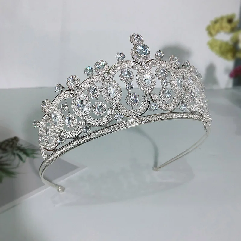 FORSEVEN Royal Princess Diadem Crystal Tiaras and Crowns Headband for Women Girls Bride Noiva Wedding Party Hair Ornaments | Украшения и