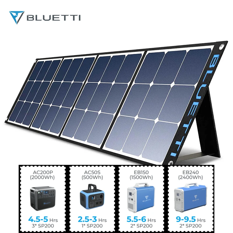 BLUETTI SP200 200 Вт солнечная панель для AC200P/EB70/AC50S/EB150/EB240, портативная складная солнечная панель для резервного питания
BLUETTI SP200 200 Вт солнечная панель для AC200P/EB70/AC50S/EB150/EB240, портативная складная солнечная панель для резервного питания