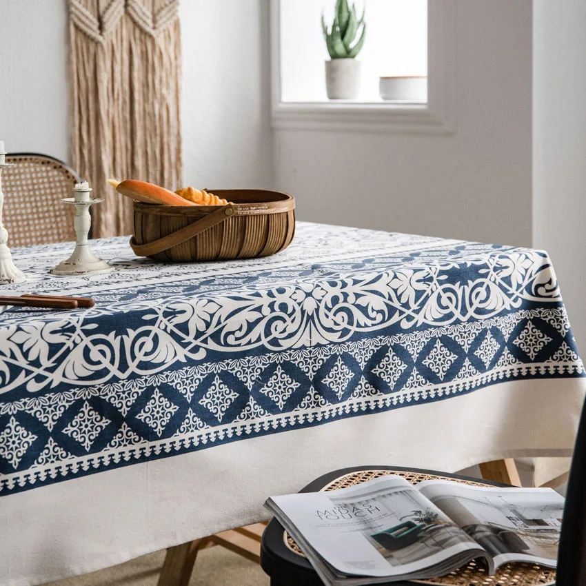Blue White Geometric Tablecloth Furniture Dustproof Cover Bohemian for Home Party Dining Table Cover Decoration mantel de mesa
Blue White Geometric Tablecloth Furniture Dustproof Cover Bohemian for Home Party Dining Table Cover Decoration mantel de mesa