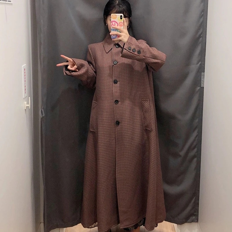 YOSIBCD Women 2021 Fashion Houndstooth Loose Fitting Coat Vintage Long Sleeve Side Pockets Female Outerwear Chic Overcoat
YOSIBCD Women 2021 Fashion Houndstooth Loose Fitting Coat Vintage Long Sleeve Side Pockets Female Outerwear Chic Overcoat