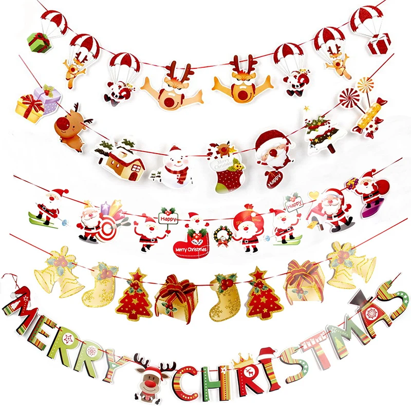 2.5m Garland Christmas Banners Santa Claus Banner Snowman Elk Flag Xmas Trees Banners Decor 2022 Merry Christmas Decor For Home
2.5m Garland Christmas Banners Santa Claus Banner Snowman Elk Flag Xmas Trees Banners Decor 2022 Merry Christmas Decor For Home