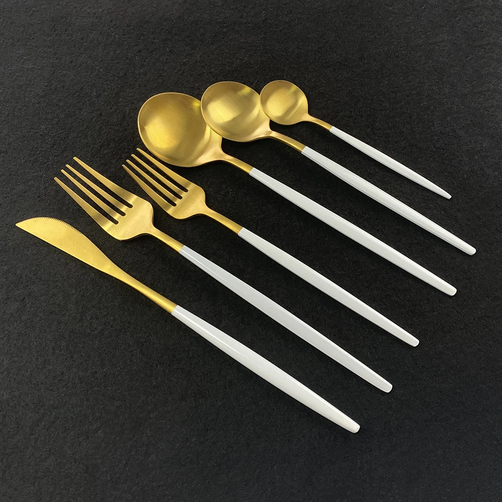 6Pcs Fruit Cutlery Stainless Knives Dinner Knife Dinnerware Set Steel Steak White Gold Flatware Home Knife Silverware Tableware
6Pcs Fruit Cutlery Stainless Knives Dinner Knife Dinnerware Set Steel Steak White Gold Flatware Home Knife Silverware Tableware