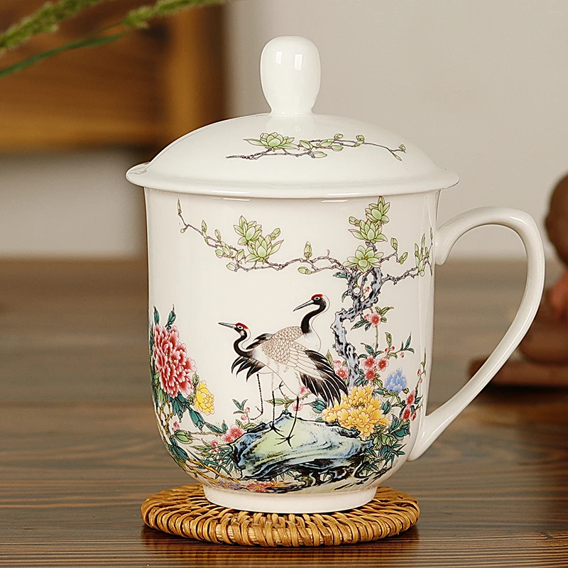 Jingdezhen Ceramic Tea Cup With Cover Bone China Water Cup Office Meeting Vup Hotel Company Customized Pastel Logo
Jingdezhen Ceramic Tea Cup With Cover Bone China Water Cup Office Meeting Vup Hotel Company Customized Pastel Logo