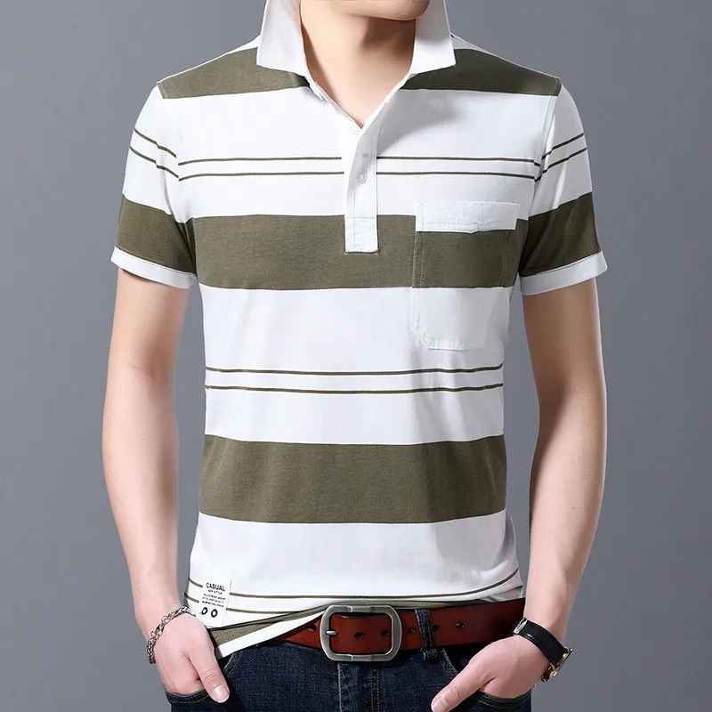 Ymwmhu Fashion Men's Polo Shirt Cotton Short Sleeve Striped Summer Loose Fit Polo T Shirt for Men Clothing Casual Shirts
Ymwmhu Fashion Men's Polo Shirt Cotton Short Sleeve Striped Summer Loose Fit Polo T Shirt for Men Clothing Casual Shirts
