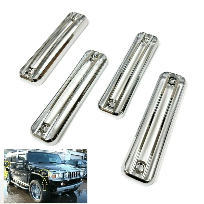 Car Chrome Side Marker Light Guard Trim Protector for 2003-2009 HUMMER H2 SUV SUT 4 PCS
Car Chrome Side Marker Light Guard Trim Protector for 2003-2009 HUMMER H2 SUV SUT 4 PCS