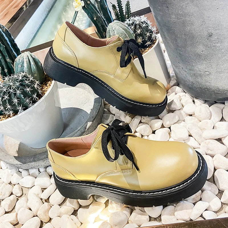 Large Size 43 Women's Thick-soled British Style Leather Shoes Lace up Leather Low Heel Casual Shoes Ladies Oxford Shoes
Large Size 43 Women's Thick-soled British Style Leather Shoes Lace up Leather Low Heel Casual Shoes Ladies Oxford Shoes