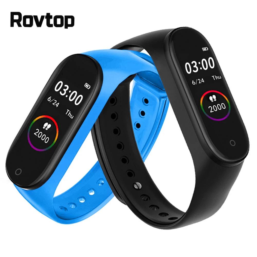 Rovtop M4 смарт браслет для мужчин Смарт часы IP67 водонепроницаемые кровяное давление