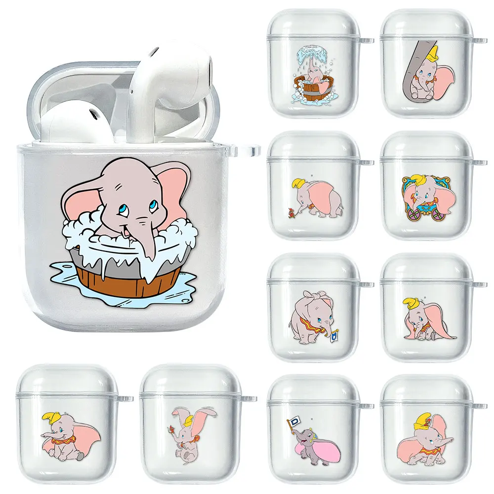 

Disney Dumbo Flying Elephant Style Transparent Case For AirPods 2 1 For Apple Airpods Cover Wireless Earphone Protective Funda