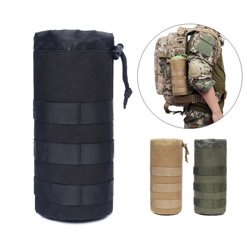 1.5L Molle Water Bottle Pouch Military Drawstring Open Top & Mesh Bottom Travel Bottle Holder Bag Tactical Hydration Carrier
1.5L Molle Water Bottle Pouch Military Drawstring Open Top & Mesh Bottom Travel Bottle Holder Bag Tactical Hydration Carrier