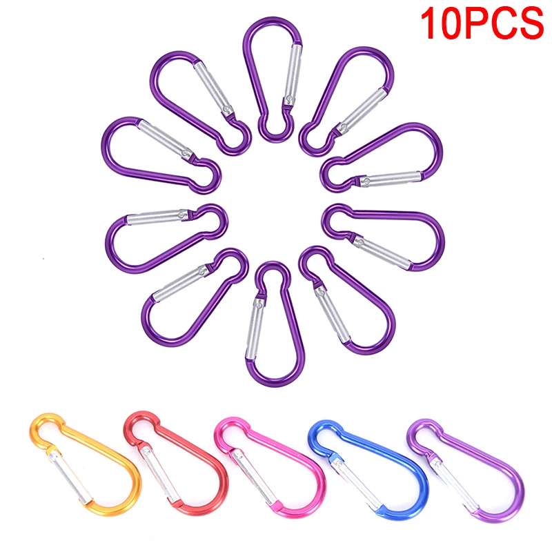 10pcs Aluminum Alloy Carabiner D-Ring Key Chain Clip Keychain Hiking Camp Mountaineering Hook Climbing Accessories
10pcs Aluminum Alloy Carabiner D-Ring Key Chain Clip Keychain Hiking Camp Mountaineering Hook Climbing Accessories