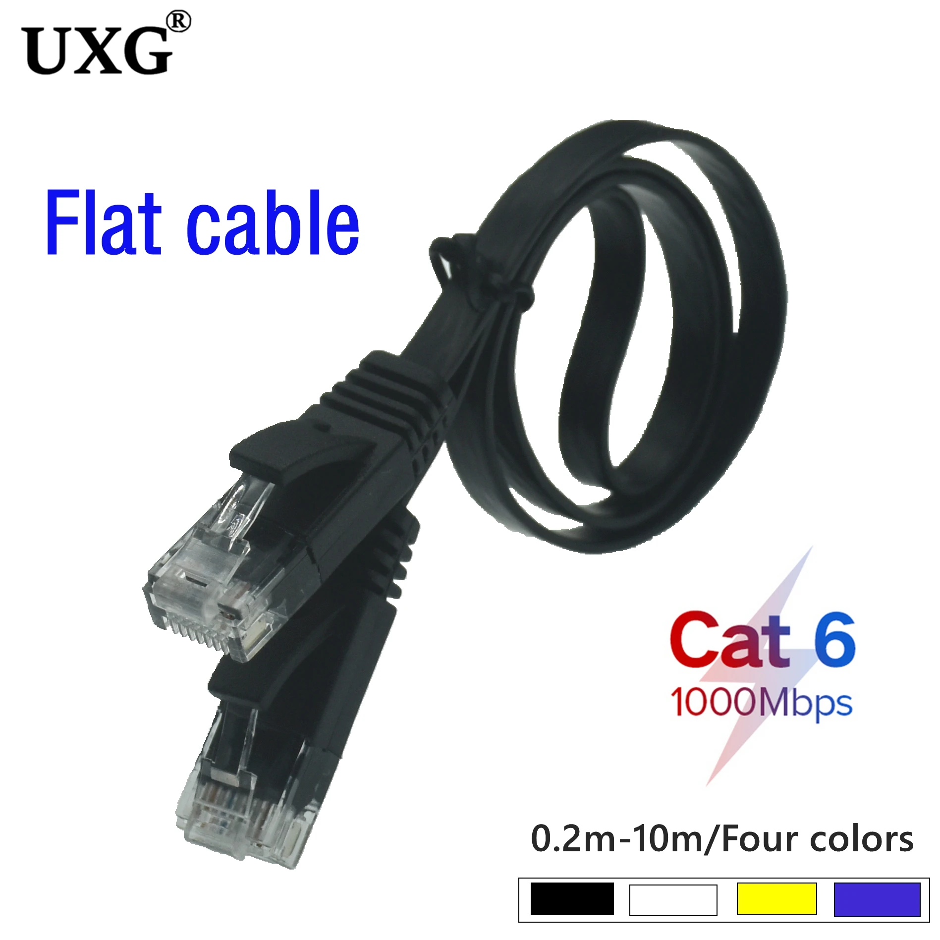 

Ethernet Cable Cat6 Lan Cable UTP CAT 6 RJ 45 Network Flat Short Cable 10m/1m/3m/5m Patch Cord for Laptop Router PC Computer