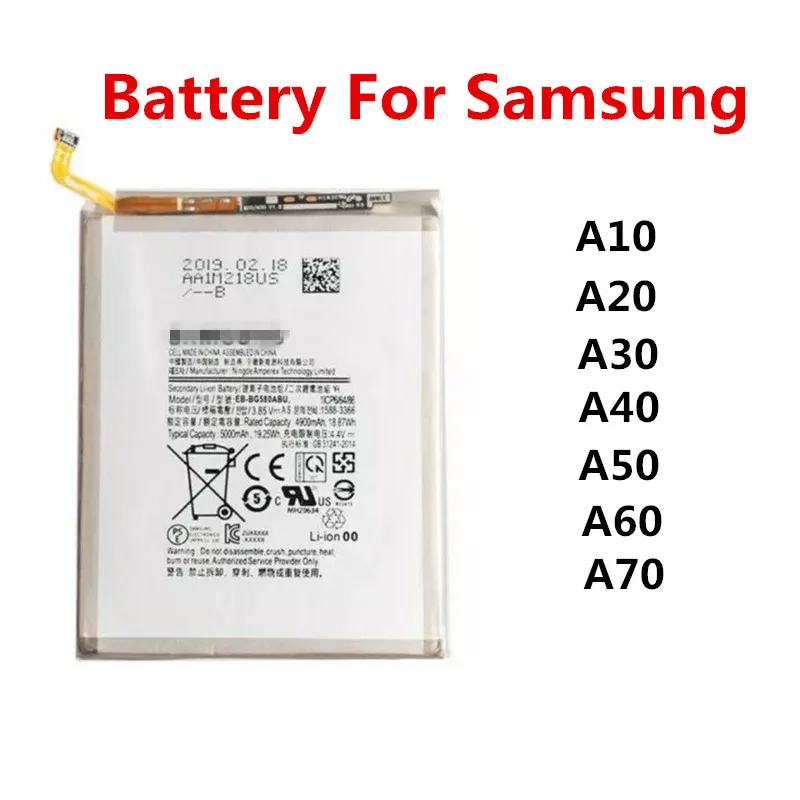 Аккумулятор для Samsung Galaxy A10 A20 A30 A40 A50 A60 A70, сменный литий-ионный полимерный аккумулятор 3,85 В, запчасти для ремонта
Аккумулятор для Samsung Galaxy A10 A20 A30 A40 A50 A60 A70, сменный литий-ионный полимерный аккумулятор 3,85 В, запчасти для ремонта