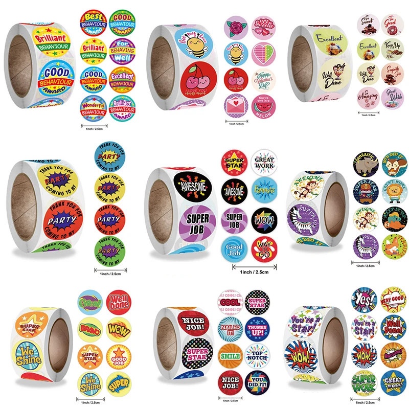 500PCS 1Inch Children Reward Stickers Bringing Joy Good For Class Party Reward Permanent Adhesive Paper Labels Toys
500PCS 1Inch Children Reward Stickers Bringing Joy Good For Class Party Reward Permanent Adhesive Paper Labels Toys