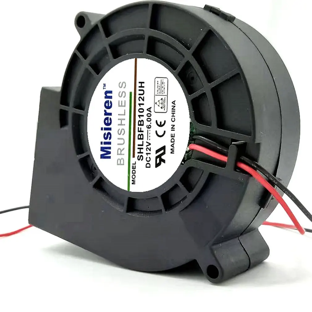 Misieren 8300RPM New original Double Ball Large air volume fan barbecue grill turbo blower cooling fan 9.7cm 12V 6A