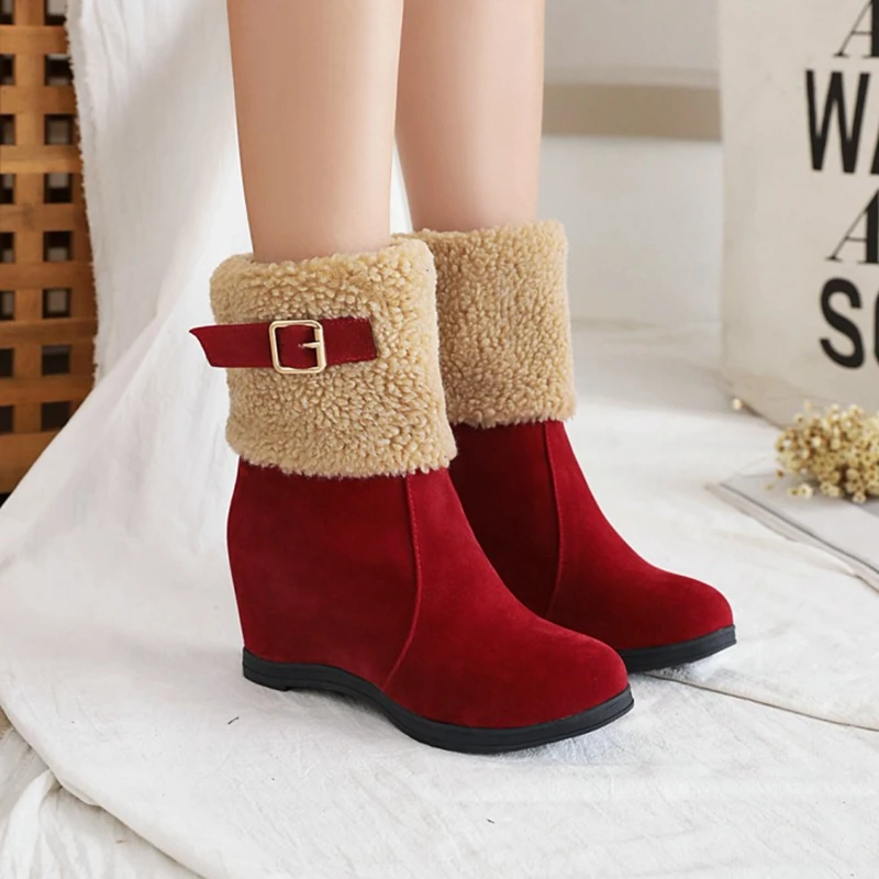 Winter Women Shoes Ladies Ankle Boots High Tube Classic Height Increasing Thick Fleece warm Snow Boots Mujer Size 34-43 9021-2
Winter Women Shoes Ladies Ankle Boots High Tube Classic Height Increasing Thick Fleece warm Snow Boots Mujer Size 34-43 9021-2