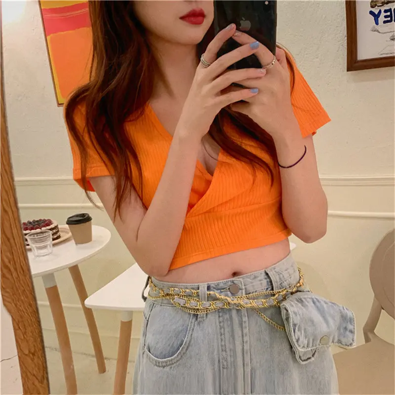 HziriP New Chic Tee 2020 Cross Solid V-Neck Sexy Brief High Waist Casual Cotton Slim Women Short Sleeves Basic T-shirts 9 Colors
HziriP New Chic Tee 2020 Cross Solid V-Neck Sexy Brief High Waist Casual Cotton Slim Women Short Sleeves Basic T-shirts 9 Colors