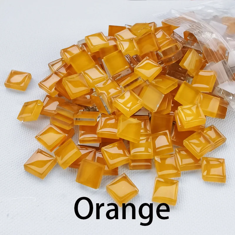 Orange ,50pcs/bag, 1cm Ice Jade Mosaic Diy Cut-and-Paste Hand-Made Material Porcelain Jade Single Color Stone Granules
Orange ,50pcs/bag, 1cm Ice Jade Mosaic Diy Cut-and-Paste Hand-Made Material Porcelain Jade Single Color Stone Granules