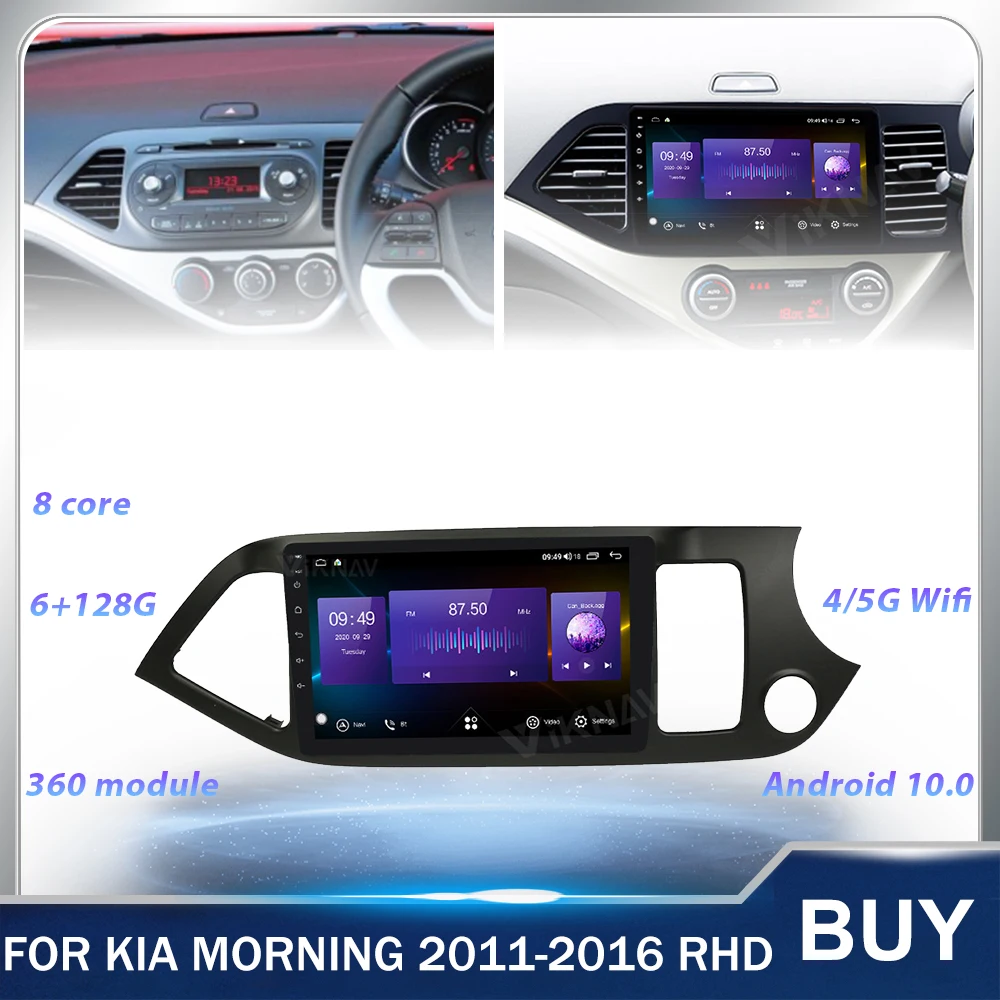 Автомагнитола на Android для Kia Picanto Morning 2011-2016 RHD, автомобильный мультимедийный плеер с GPS-навигацией, головное устройство, стереомагнитофон 128G
Автомагнитола на Android для Kia Picanto Morning 2011-2016 RHD, автомобильный мультимедийный плеер с GPS-навигацией, головное устройство, стереомагнитофон 128G